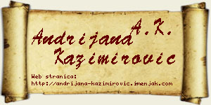 Andrijana Kazimirović vizit kartica